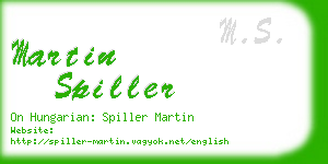 martin spiller business card